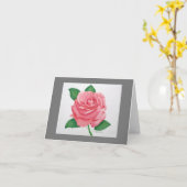 Roze Passion Inspirerend Note Kaart (Gele Bloem)