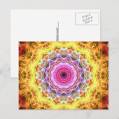 Roze Passion kaleidoscoop Briefkaart (Voorkant / Achterkant)