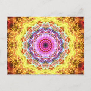Roze Passion kaleidoscoop Briefkaart