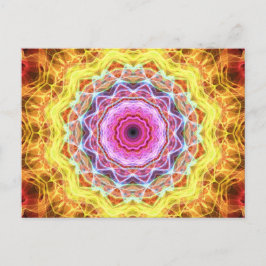 Roze Passion kaleidoscoop Briefkaart