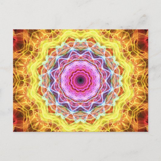 Roze Passion kaleidoscoop Briefkaart (Voorkant)
