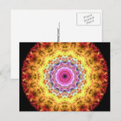 Roze Passion kaleidoscoop Briefkaart (Voorkant / Achterkant)