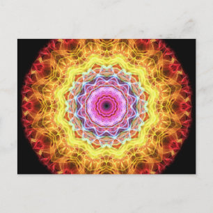 Roze Passion kaleidoscoop Briefkaart