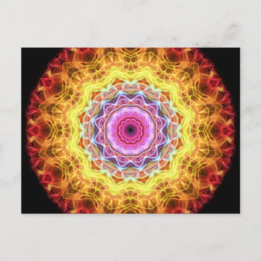 Roze Passion kaleidoscoop Briefkaart (Voorkant)