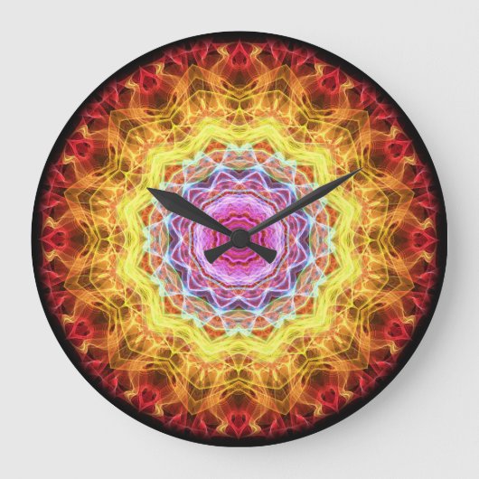 Roze Passion kaleidoscoop Grote Klok (Voorkant)