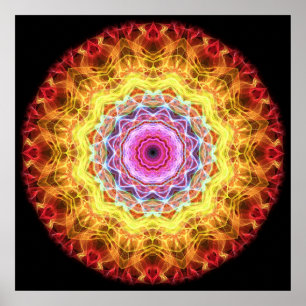 Roze Passion kaleidoscoop Poster