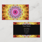 Roze Passion kaleidoscoop Visitekaartje (Voorkant / Achterkant)