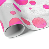 Roze Passion Polka Dot Pattern Cadeaupapier (Rol Hoek)