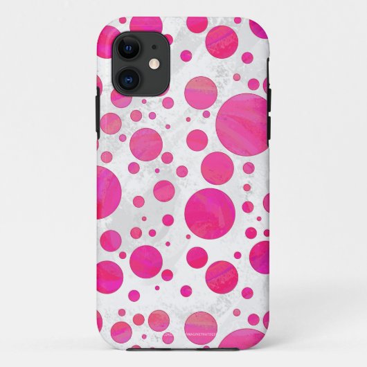 Roze Passion Polka Dot Pattern Case-Mate iPhone Case (Achterkant)