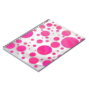 Roze Passion Polka Dot Pattern Notitieboek