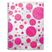 Roze Passion Polka Dot Pattern Notitieboek (Voorkant)