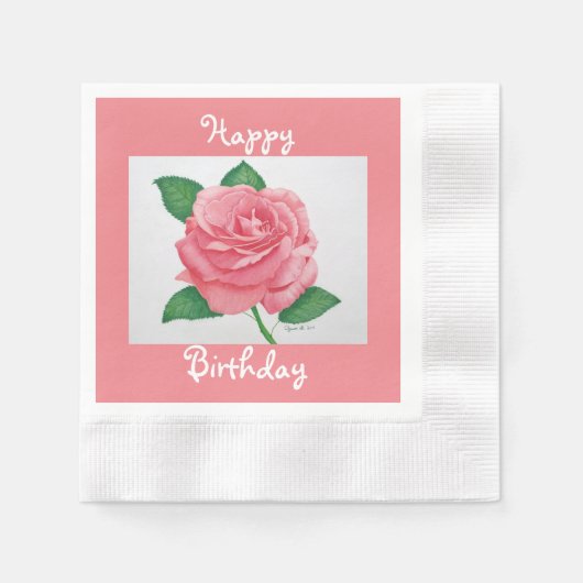 Roze Passion Standaard servet (Voorkant)