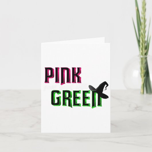 Roze past goed bij groen  kaart (Voorkant)