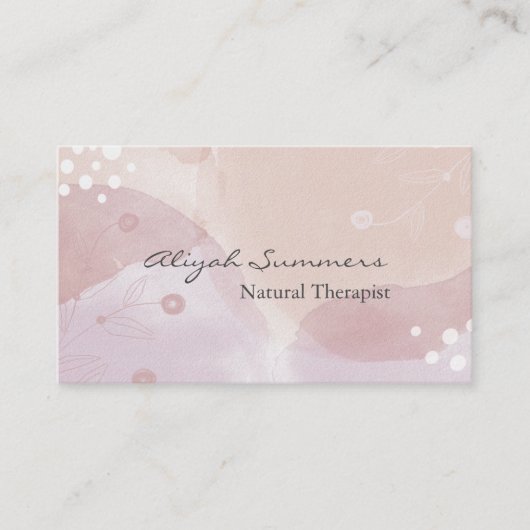 Roze pasta Boho-Visitekaartje Visitekaartje (Voorkant)