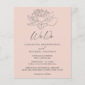 Roze pasta Dandelion botanische begroting Flyer (Voorkant)