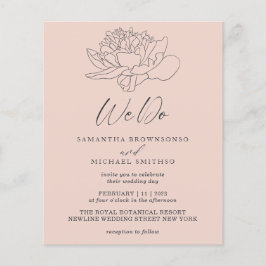 Roze pasta Dandelion botanische begroting Flyer