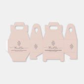 Roze pasta Elegant Boho botanisch Hartelijk dank Bedankdoosjes (Uitgevouwen)