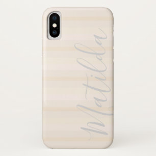 Roze pasta Huin Ombre Stripe Persoonlijke benaming Case-Mate iPhone Case