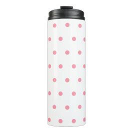 Roze pasta poka dots thermosbeker
