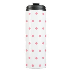 Roze pasta poka dots thermosbeker