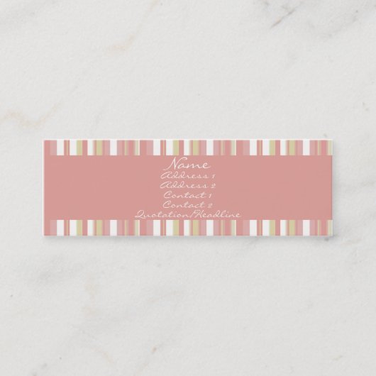 Roze pasta Profilecard Mini Visitekaartje (Voorkant)
