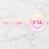 Roze pasta voor 105e verjaardag confetti (Voorkanten)