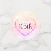 Roze pasta voor 105e verjaardag confetti (Kleine voorkant)