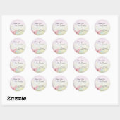 Roze pastaafvlinder Dank u Baby shower Ronde Sticker (Vel)