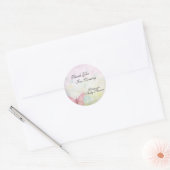 Roze pastaafvlinder Dank u Baby shower Ronde Sticker (Envelop)