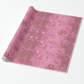 Roze pastalepapier cadeaupapier (Uitgerold)
