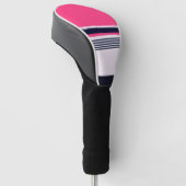 Roze pasteelstrepen golfheadcover (Schuin)