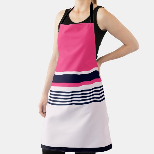 Roze pasteelstrepen schort (Insitu)