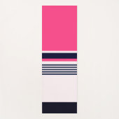 Roze pasteelstrepen yogamat (Voorkant)