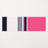 Roze pasteelstrepen yogamat (Voorkant (horizontaal))