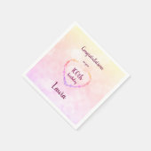 Roze pastel 100ste verjaardag ontwerp servet (Hoek)