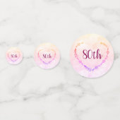 Roze Pastel 80e verjaardag ontwerp Confetti (Voorkanten)