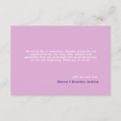Roze Pastel Abstract Art Bruiloft Dank u Kaart (Achterkant)