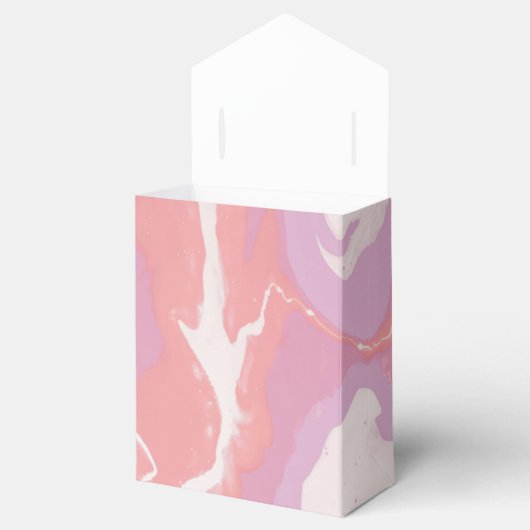 Roze Pastel Abstract Art Bruiloft Favor Box Bedankdoosjes (Geopend)