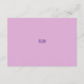Roze Pastel Abstract Kunst Bruiloft RSVP Kaartje (Achterkant)