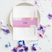 Roze Pastel Abstract Kunst Bruiloft Uitnodigingen Wikkel