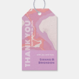 Roze Pastel Abstract Kunst Favor Tag Cadeaulabel