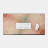 Roze Pastel Abstract Modern Kleurrijke Boho Bureaumat (Keyboard & Muis)