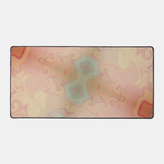 Roze Pastel Abstract Modern Kleurrijke Boho Bureaumat (Voorkant)
