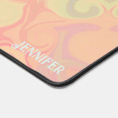 Roze Pastel Abstract Moderne Kleurrijke Boho Naam Bureaumat (Hoek)