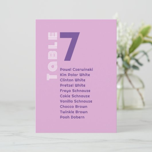 Roze Pastel AbstractArt Bruiloft Zitkaarten Kaart (Staand voorkant)