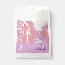 Roze Pastel Abstracte Kunst Bruiloft Favor Bag Bedankzakje