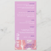 Roze Pastel Abstracte Kunst Bruiloft Menu (Voorkant)