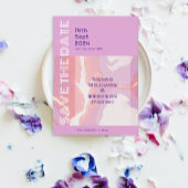 Roze Pastel Abstracte Kunst Save The Date Kaart