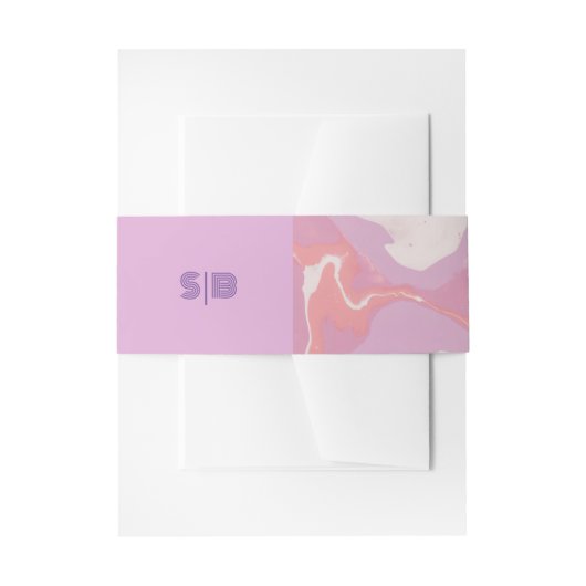 Roze Pastel Abstracte Kunst Uitnodigingen Wikkel (Voorkant Voorbeeld)