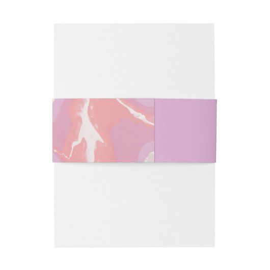 Roze Pastel Abstracte Kunst Uitnodigingen Wikkel (Achterkant Voorbeeld)